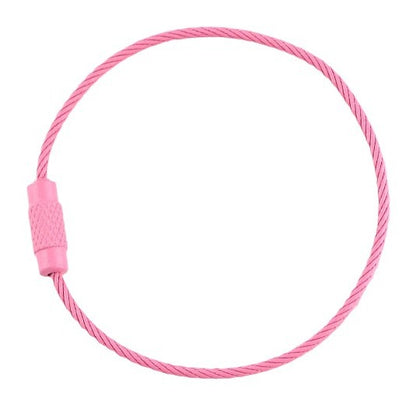 50mm Key Ring Creative Color Painted Wire Ring Wire Rope Rotating Screw Key Ring Keychain DIY Jewelry Accessories