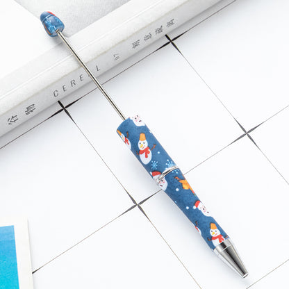 Green Christmas Tree Gingerbread and Lovely Red Color Christmas Santa Printed Beadable Pens