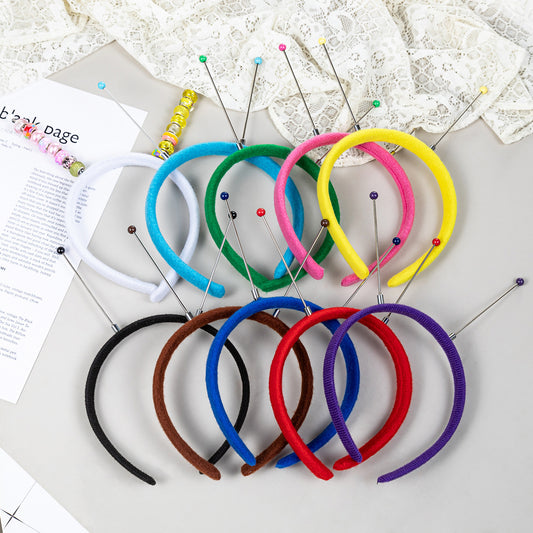 Cute Funny Headband DIY Hair Accessories Christmas Halloween Headband Accessories Holiday Accessories, Pulled Fabric Beaded Headband