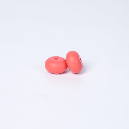 Spot 14mm Small Abacus Beads Food Grade Silicone Beads DIY Men's and Women's Jewelry Necklaces Oval Beads Wholesale #51-93