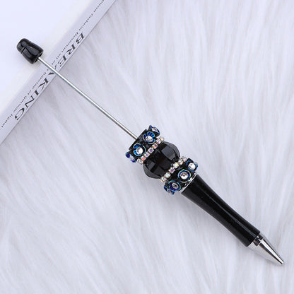 DIY rose mermaid bead pen, creative flower patch beaded ballpoint pen romantic mermaid plastic pen wholesale