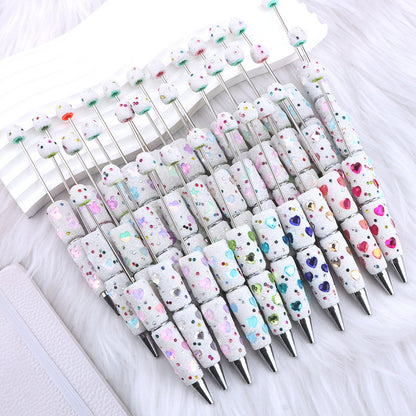 Creative DIY full diamond love rabbit four-leaf clover star moon bead pen, cute multi-color cute pen wholesale