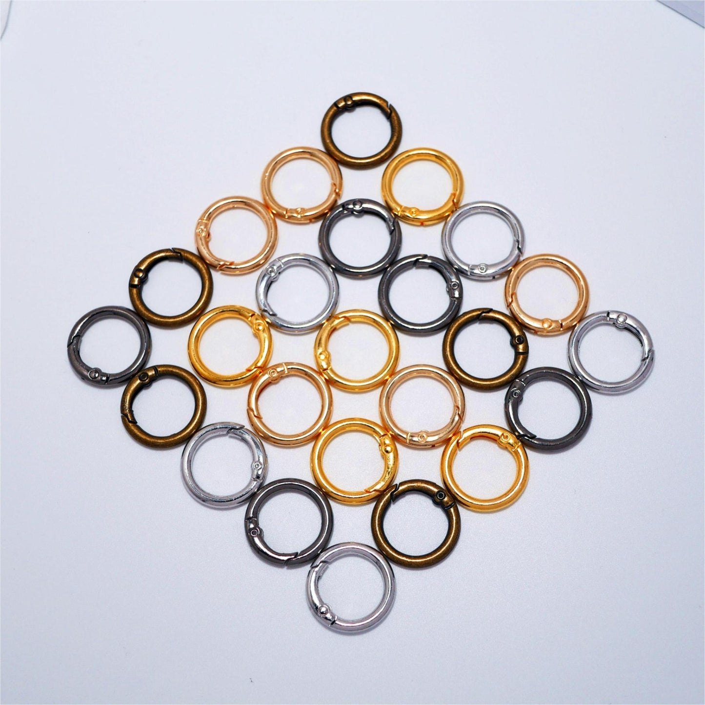 20/24mm Zinc Alloy Spring Ring, Metal Round Ring, Open Ring, Keychain, Luggage Webbing, Round Hanging Ring, Metal Iron Ring