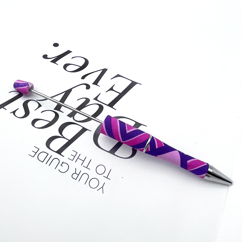 DIY printing pattern bead pen creative leopard print floral cow bead pen cross-border beadedpen spot wholesale