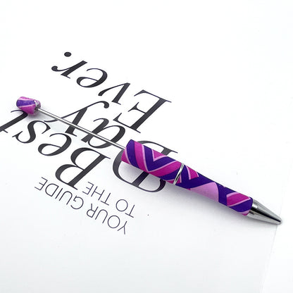 DIY printing pattern bead pen creative leopard print floral cow bead pen cross-border beadedpen spot wholesale