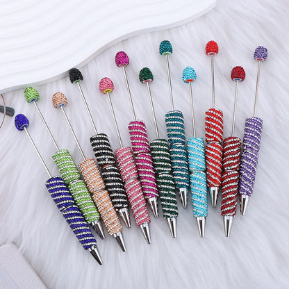 New DIY diamond-encrusted whirlwind bead pen, cross-border hot-selling cute pen, multi-color rotary diamond-encrusted gift pen wholesale
