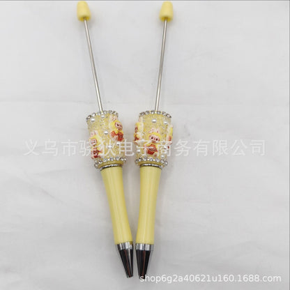 DIY sugar bead pen Mickey Minnie Winnie bear KT and other cartoon pens spot wholesale Moe grain creative ballpoint pen