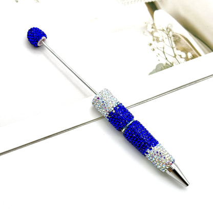 DIY's new gradual change full diamond pen, pure handmade diamond beaded pen cute creative gradual change rhinestone beaded ballpoint pen
