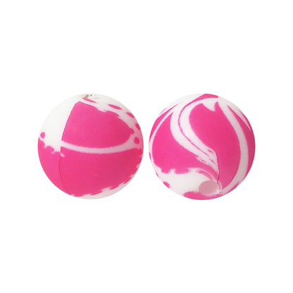 15mm Silicone Beads Water Transfer Beads DIY Jewelry Bead Pen Loose Beads Wholesale #201-250