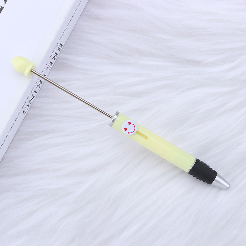 DIY bead pen happy smiley face expression plastic ballpoint pen, advertising gift pen can print logo spot wholesale