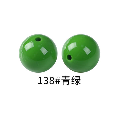 15mm Spot Glossy Silicone Beads Round Loose Beads DIY Jewelry Smooth Oil Injection Silicone Beads Mixed Color Beads #51-68