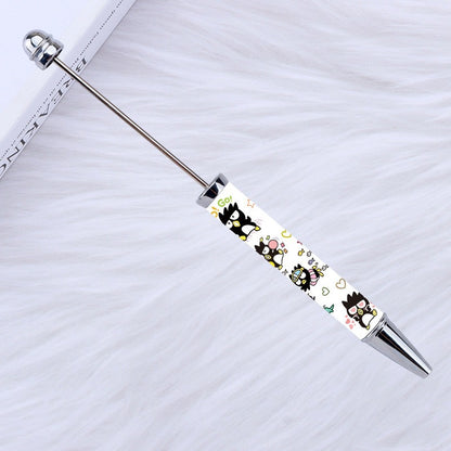 New Style DIY Plastic Beadable Pens with Cartoon Prints