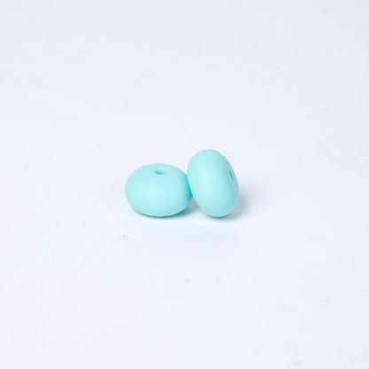 Spot 14mm Small Abacus Beads Food Grade Silicone Beads DIY Men's and Women's Jewelry Necklaces Oval Beads Wholesale