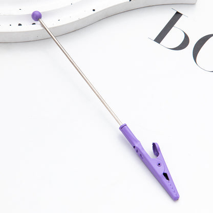 DIY Beaded Business Card Clip Metal Toothed Crocodile Note Clip Desktop Memo Message Clip Card Clip Spot Wholesale
