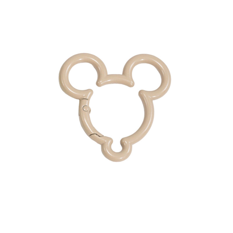 44*44mm Violent Bear Spring Buckle Open Ring Mickey Spring Ring Keychain Jewelry DIY Accessories Alloy Connecting Ring