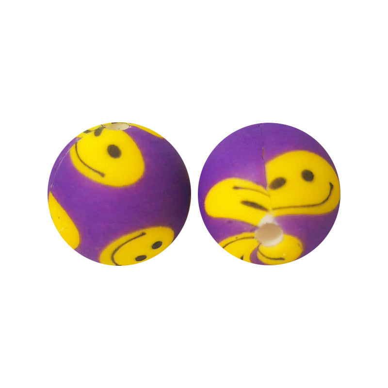 15mm Silicone Beads Water Transfer Beads DIY Jewelry Bead Pen Loose Beads Wholesale #201-250