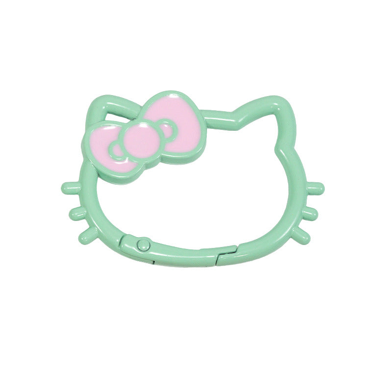 34.5*49.5mm Paint Color Spring Buckle Opening Ring KT Cat Spring Ring Keychain DIY Accessories Alloy