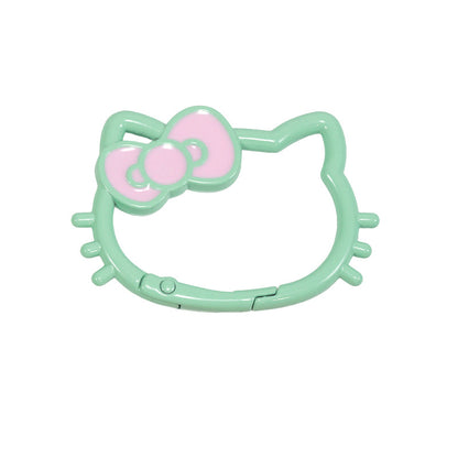 34.5*49.5mm Paint Color Spring Buckle Opening Ring KT Cat Spring Ring Keychain DIY Accessories Alloy