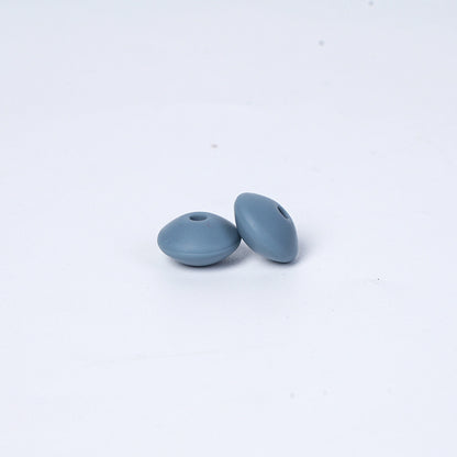 Spot Silicone Beads European and American Jewelry 12mm Small Beads DIY Necklace Beaded Oval Lentil Loose Beads Wholesale