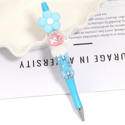 Creative new cartoon rotating bead pen heavy industry glitter high value new ins wind bead pen ballpoint pen