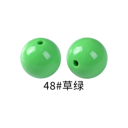 15mm Spot Glossy Silicone Beads Round Loose Beads DIY Jewelry Smooth Oil Injection Silicone Beads Mixed Color Beads