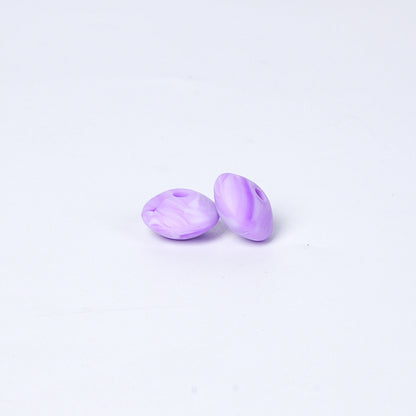 Spot Silicone Beads European and American Jewelry 12mm Small Beads DIY Necklace Beaded Oval Lentil Loose Beads Wholesale #51-100