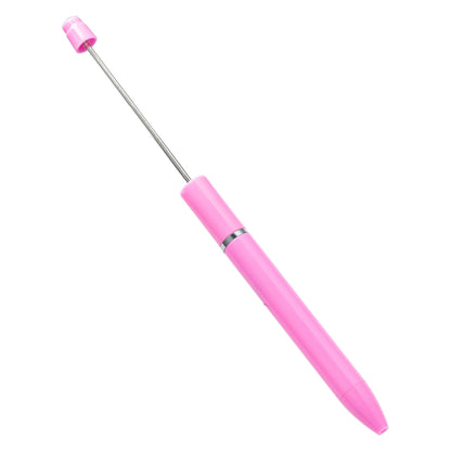 New Macaron color straight bead pen DIY beading extended beaded ballpoint pen advertising gift pen wholesale