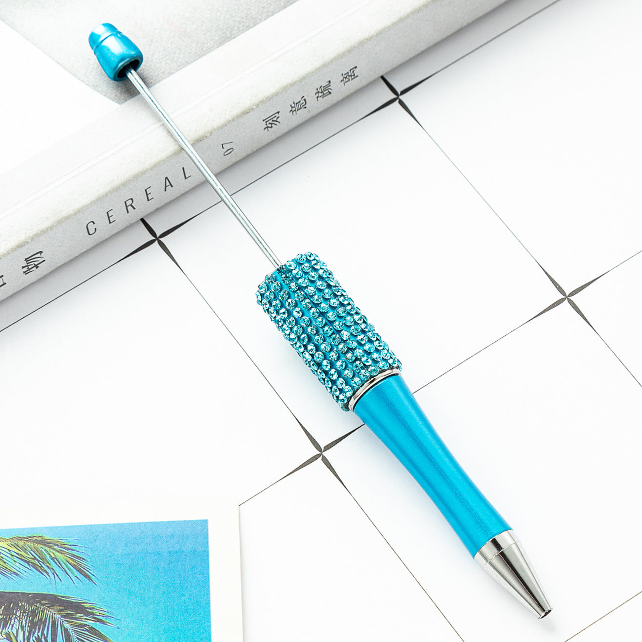 New diamond bead pen spot wholesale creative hand sticker diamond bead pen multi-color bag diamond ballpoint pen