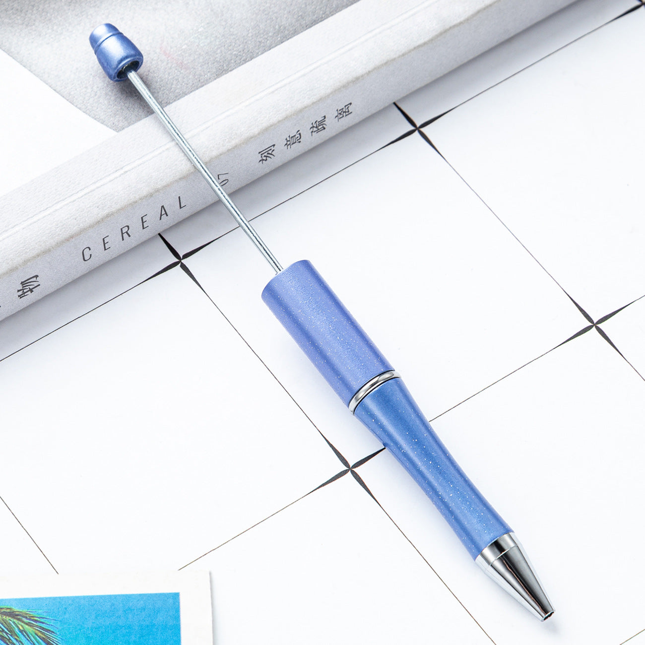 Bead pen, spot wholesale creative DIY plastic bead pen ballpoint pen printable plastic bead pen