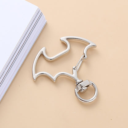 40*40mm Creative Zinc Alloy Rotating Keychain Dog Ring Key Ring DIY Hardware Jewelry Accessories Bat Ring Bag Accessories