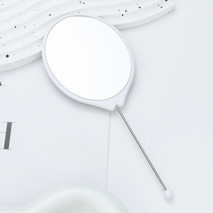 New DIY beaded oval mirror portable high definition mirror handheld mirror, carry makeup small mirror