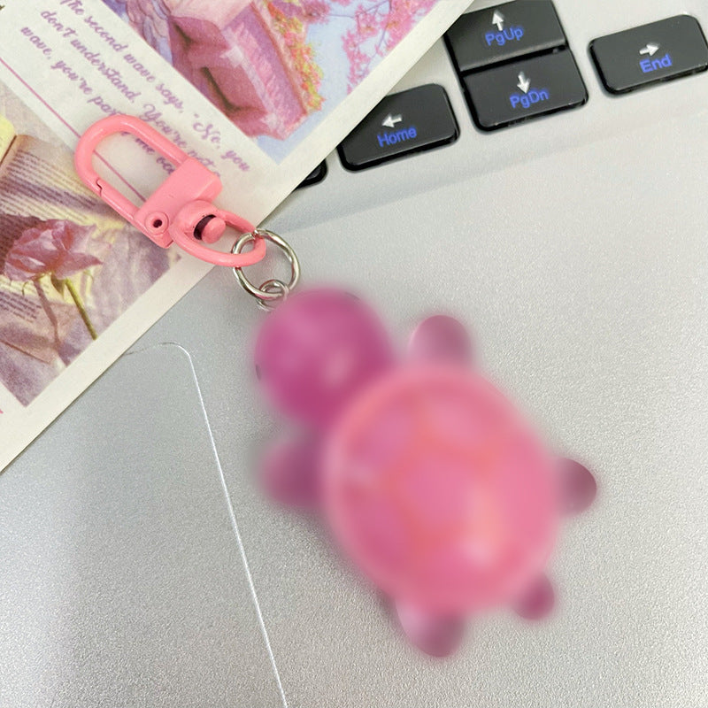 Cute Sanrio printed turtle keychain ins girlfriend schoolbag bag gift pendant car key pendant