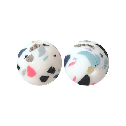 15mm silicone beads water transfer beads DIY jewelry bead pen loose beads wholesale