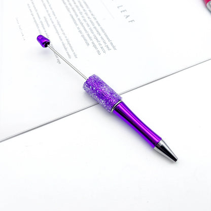 Electroplated sugar drill bead pen, new DIY spinning ballpoint pen, manual patch Gypsy star drill pen manufacturer wholesale
