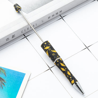 DIY creative graduation season series bead pen printing multi-color beaded ballpoint pen spot wholesale plastic bead pen