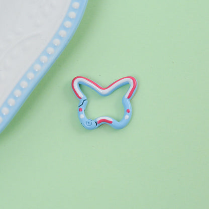 25*30mm Color Butterfly Spring Buckle Paint Alloy Buckle Handmade DIY Pendant Doll Bag Keychain Accessories