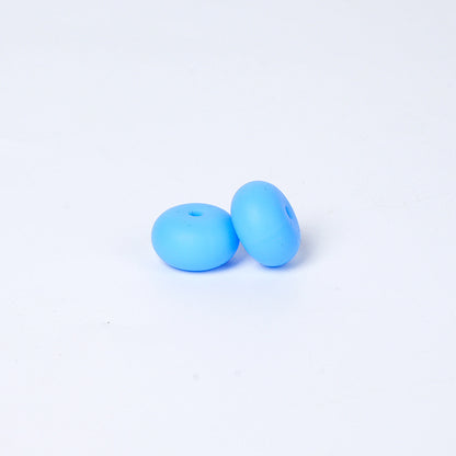 Spot 14mm Small Abacus Beads Food Grade Silicone Beads DIY Men's and Women's Jewelry Necklaces Oval Beads Wholesale #51-93