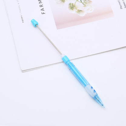 ABS plastic beaded pencil 0.5 free sharpening pencil DIY continuous lead automatic pencil student writing gift wholesale