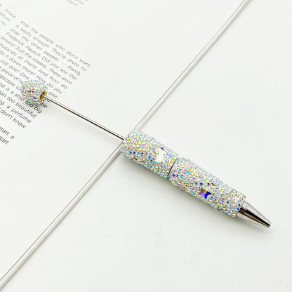 DIY cute star moon bead pen, colorful full diamond wear beads ballpoint pen cross-border explosion cute pen wholesale