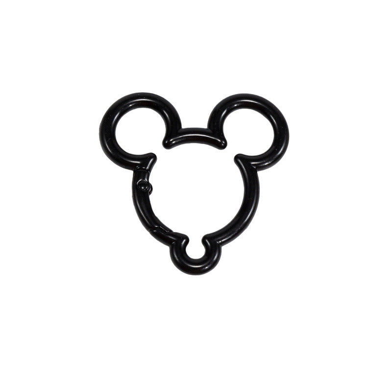 44*44mm Violent Bear Spring Buckle Open Ring Mickey Spring Ring Keychain Jewelry DIY Accessories Alloy Connecting Ring