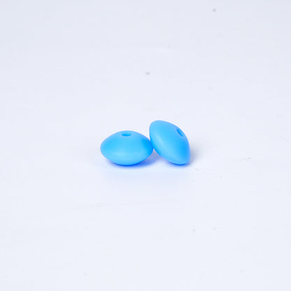 Spot Silicone Beads European and American Jewelry 12mm Small Beads DIY Necklace Beaded Oval Lentil Loose Beads Wholesale