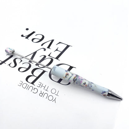 DIY printing pattern bead pen creative leopard print floral cow bead pen cross-border beadedpen spot wholesale