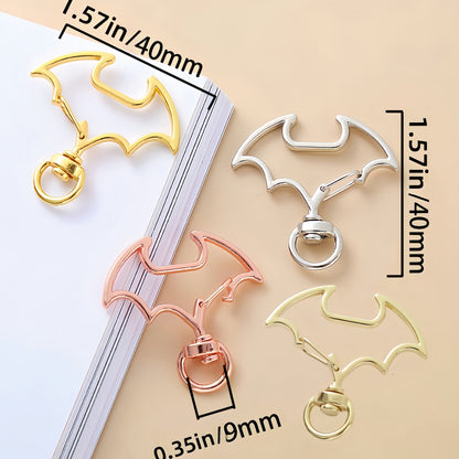 40*40mm Creative Zinc Alloy Rotating Keychain Dog Ring Key Ring DIY Hardware Jewelry Accessories Bat Ring Bag Accessories