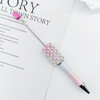 DIY Pearl Diamond Bead Pen Hand Sticker Diamond Ballpoint Pen Flash Diamond Pearl Diamond Beadedpen Spot Wholesale