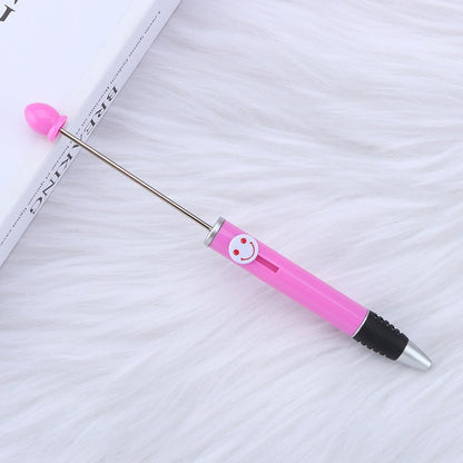 DIY bead pen happy smiley face expression plastic ballpoint pen, advertising gift pen can print logo spot wholesale