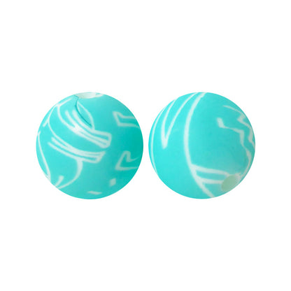 15mm Silicone Beads Water Transfer Beads DIY Jewelry Bead Pen Loose Beads Wholesale #201-250
