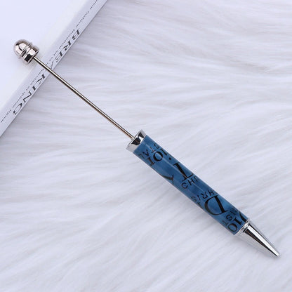 DIY design pen, inspirational encouragement praise cartoon character pattern printing bead pen Moe grain pen spot