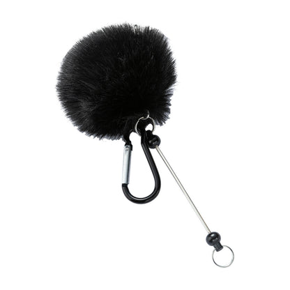 DIY beaded hairball mountaineering buckle D-type lock metal hook buckle furry pendant mountaineering buckle wholesale