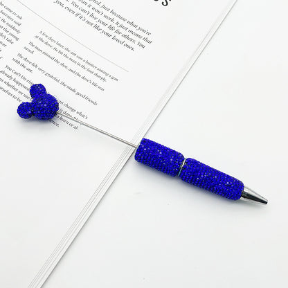 Creative Mickey Head Full Drill Bead Pen DIY Handmade Sticker Drill Ballpoint Pen Cartoon Mickey Gift Pen Manufacturer Spot