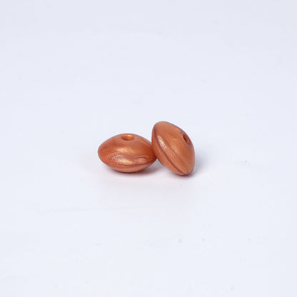 Spot Silicone Beads European and American Jewelry 12mm Small Beads DIY Necklace Beaded Oval Lentil Loose Beads Wholesale #51-100